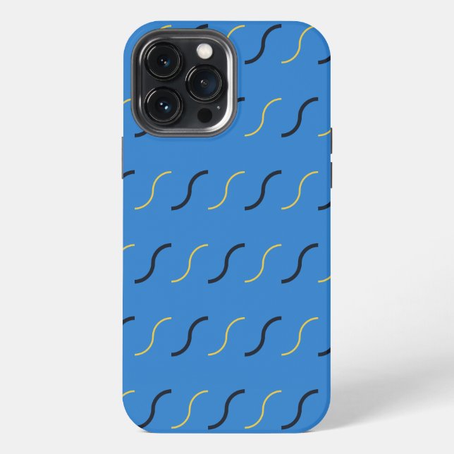 Blaue Kringel iPhone Hülle (Rückseite)