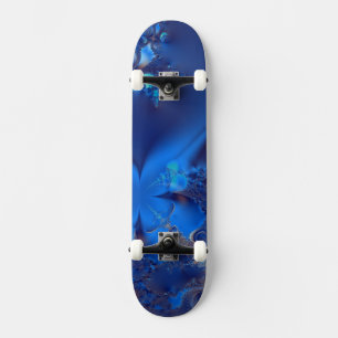 Blaue Kristalle Fraktal Skateboard