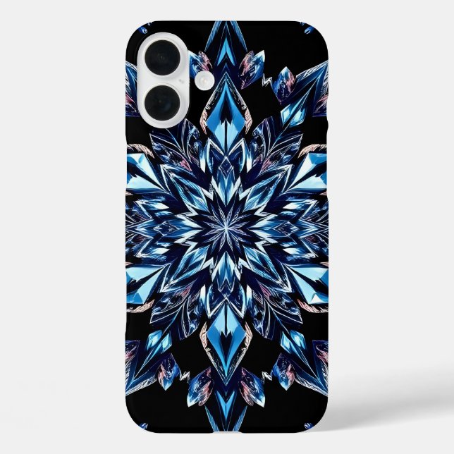 Blaue Kristallwirkung Case-Mate iPhone Hülle (Rückseite)