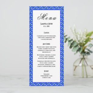 Blaue Krokusse Hochzeit Menükarte