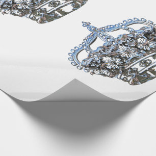 Blaue Krone Geschenkpapier