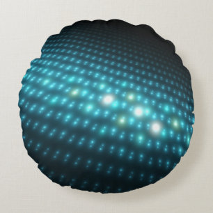 Blaue Kugeln 3D Rundes Kissen