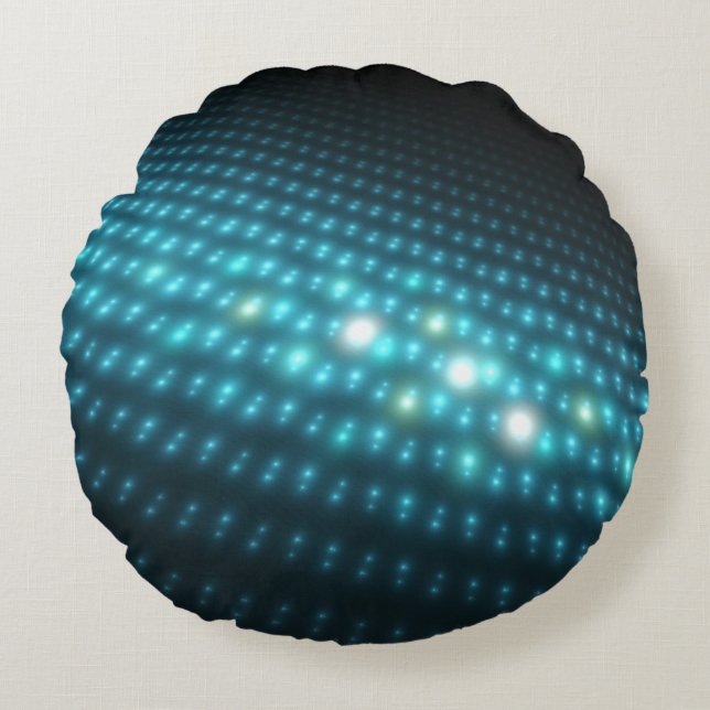 Blaue Kugeln 3D Rundes Kissen (Vorderseite)