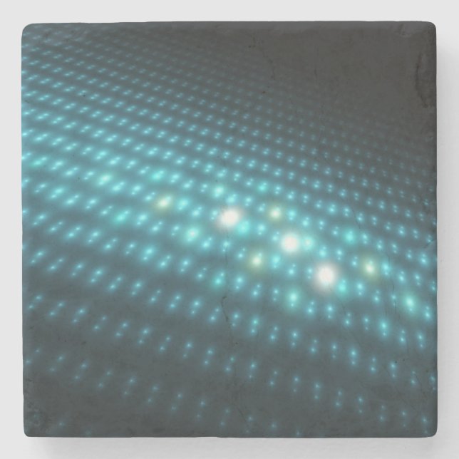 Blaue Kugeln 3D Steinuntersetzer (Vorderseite)