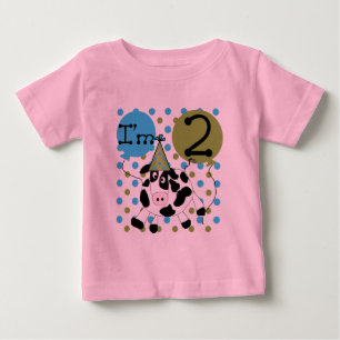 Blaue Kuh-2. Geburtstags-T-Shirts und Geschenke Baby T-shirt