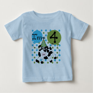 Blaue Kuh 4. Geburtstag - Hemden und Geschenke Baby T-shirt