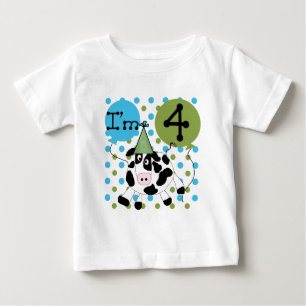 Blaue Kuh 4. Geburtstag - Hemden und Geschenke Baby T-shirt