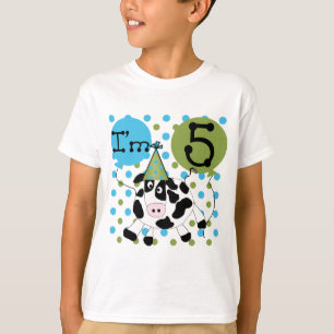 Blaue Kuh 5th Birthday Tshirts und Geschenke