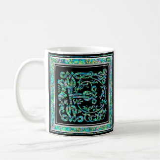 Blaue" kundenspezifische Monogramm-Tassen F Tasse