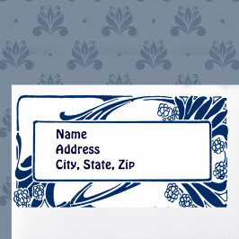 Blaue Kunst Adressaufkleber