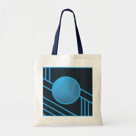 Blaue Kunst-Deko-Kreis-Taschen-Tasche Tragetasche