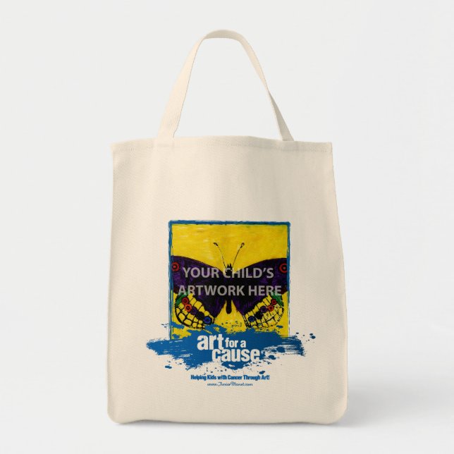 Blaue "Kunst für eine Ursache" Tasche $15,95 (Vorne)