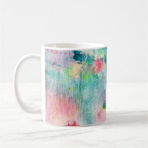 Blaue künstlerische Darstellung. Weiße zeitgenössi Kaffeetasse