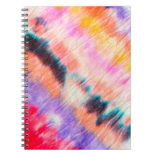 Blaue Kunstmalerei. Gefärbte Krawatte Textur. LILA Notizblock