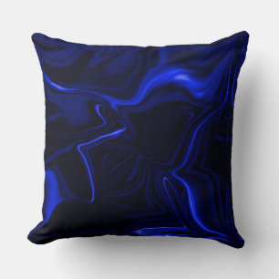 Blaue Kurven im blauen escura. Bild Kissen