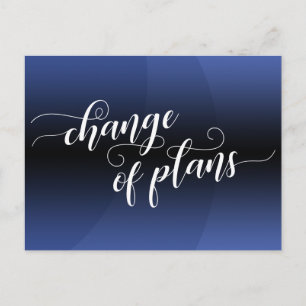 Blaue Kurven - Pläne für verspätete Hochzeit Postkarte