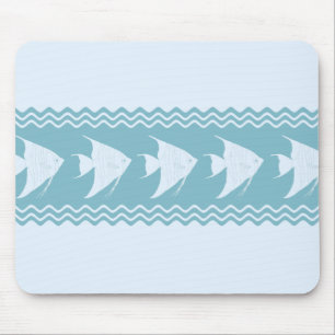 Blaue Küste Angelfish Streifen Mousepad