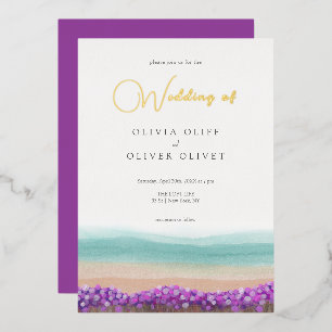 Blaue Küste Folieneinladung