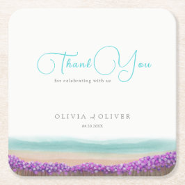 Blaue Küste Rechteckiger Pappuntersetzer