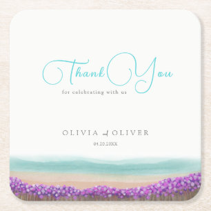 Blaue Küste Rechteckiger Pappuntersetzer