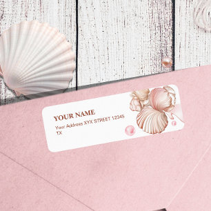 Blaue Küsten-Chic-Rosé Muschel