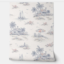 Blaue Küstenfranzösische Toile
