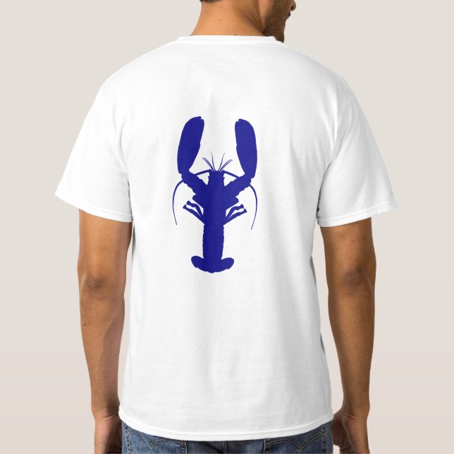 Blaue Küstenlobster T-Shirt (Rückseite)