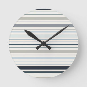 Blaue Küstenstreifen Runde Wanduhr