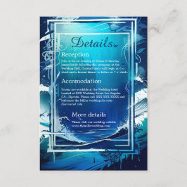 Blaue Küstenvibe Hochzeitskarte Begleitkarte