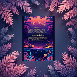 Blaue Küstenvibe Hochzeitskarte Begleitkarte