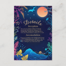 Blaue Küstenvibe Hochzeitskarte Begleitkarte