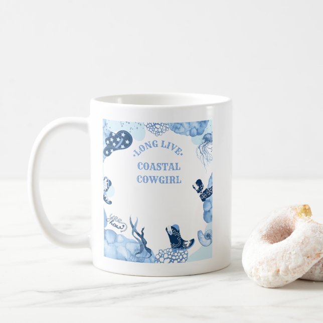 Blaue Küstenwache Kaffeetasse (Mit Donut)