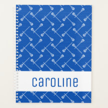 Blaue Lacrosse Weiße Sticks Gemustert