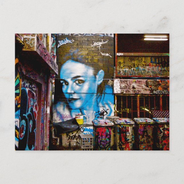 Blaue Lady, Melbourne Postkarte (Vorderseite)