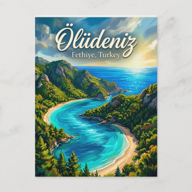 Blaue Lagune, Fethiye, Ägäis Postkarte (Vorderseite)