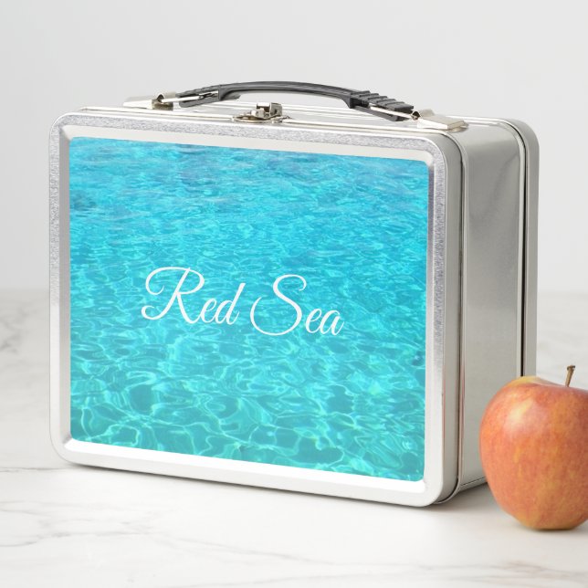 Blaue Lagune im Roten Meer Metall Brotdose (Beispiel)