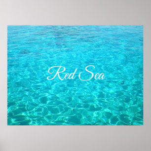 Blaue Lagune im Roten Meer Poster