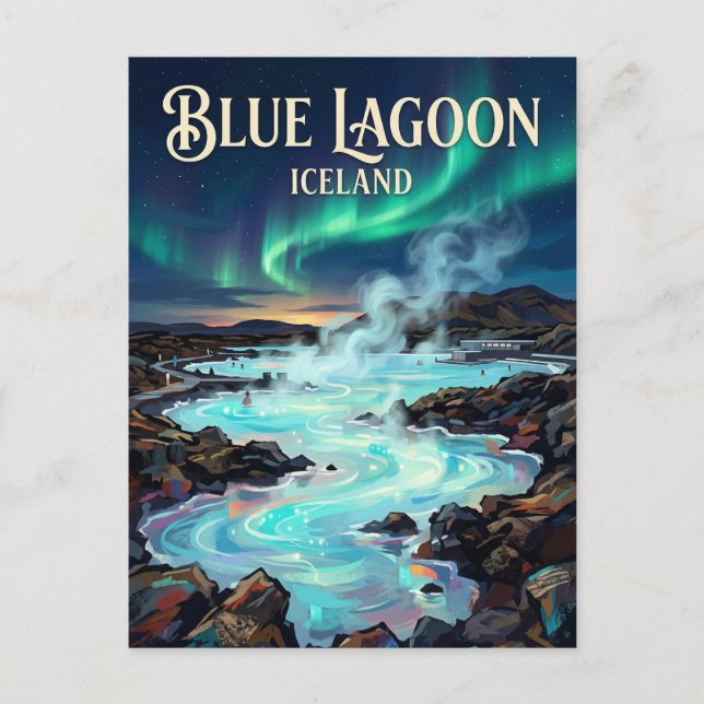 Blaue Lagune Island Postkarte (Vorderseite)