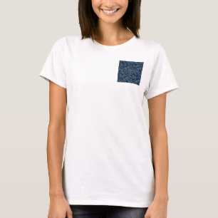 Blaue Lagune Mitternacht Pflasterstein Patchwork T T-Shirt