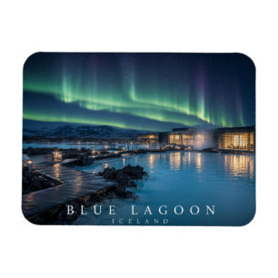 Blaue Lagune Nordlichter Magnet