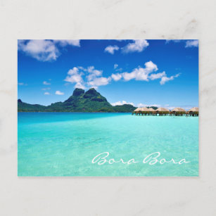 Blaue Lagune zum Otemanu Bora Bora Postcard Postkarte