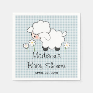 Blaue Lamm-Baby-Dusche Serviette