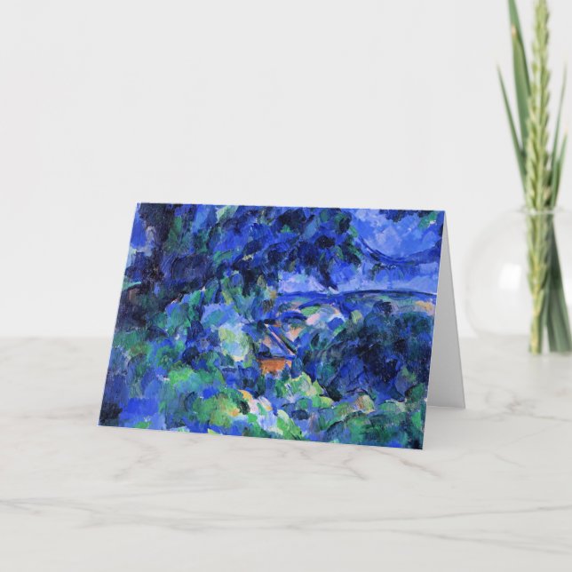 Blaue Landschaft von Paul Cezanne Karte (Vorderseite)