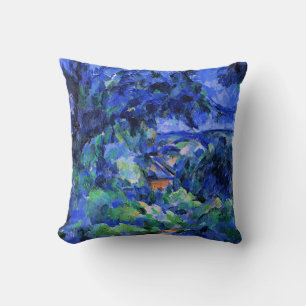 Blaue Landschaft von Paul Cezanne Kissen