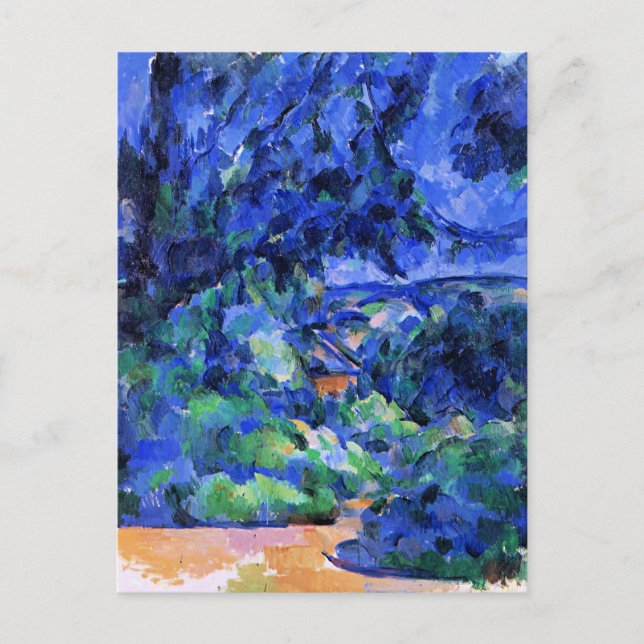Blaue Landschaft von Paul Cezanne Postkarte (Vorderseite)