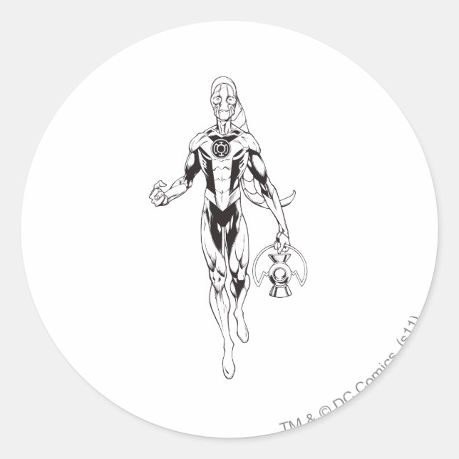 Blaue Lantern 6 Runder Aufkleber (Vorderseite)