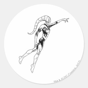 Blaue Laterne 11 Runder Aufkleber