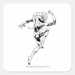 Blaue Laterne 3 Quadratischer Aufkleber