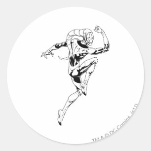 Blaue Laterne 3 Runder Aufkleber