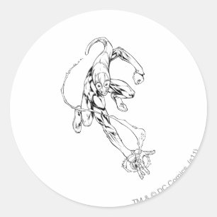 Blaue Laterne 9 Runder Aufkleber